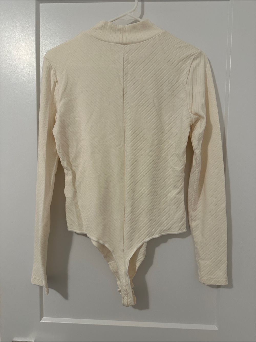 Knix Cloud White Papaya Mock Neck Bodysuit Ribbed Size Large Women’s - Picture 7 of 10